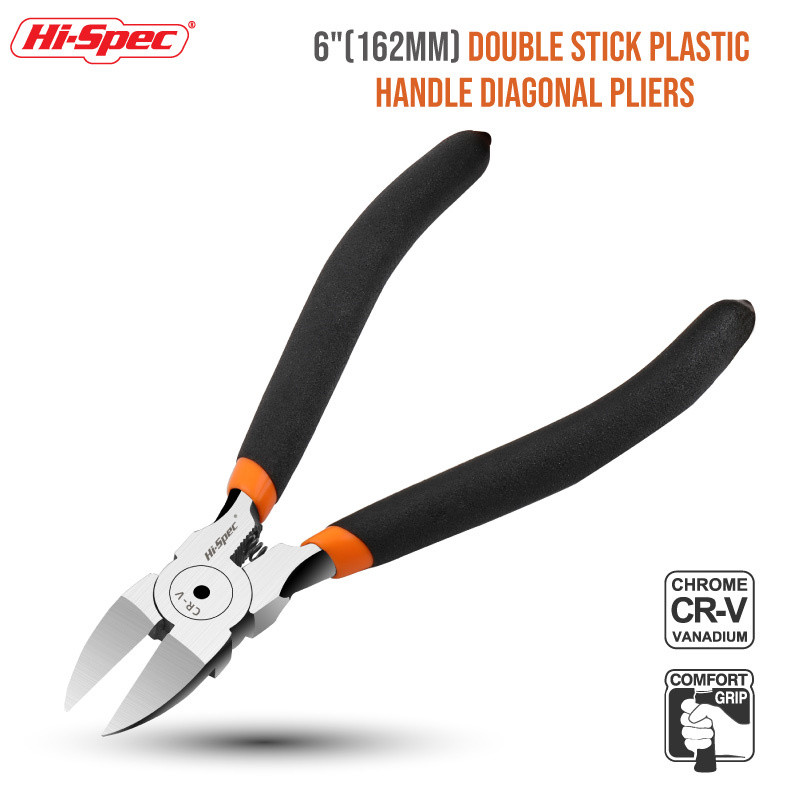 Hi-Spec 150mm-es átlós vágófogó 6" huzalcsupaszító szerszám Oldalsó vágó Kábelsorja Fogó Villanyszerelők Barkács javító kéziszerszámok