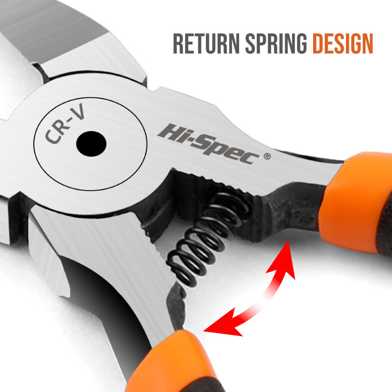 Hi-Spec 150mm-es átlós vágófogó 6" huzalcsupaszító szerszám Oldalsó vágó Kábelsorja Fogó Villanyszerelők Barkács javító kéziszerszámok
