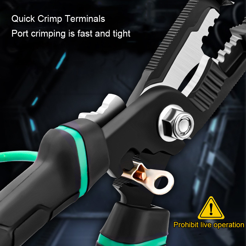 9 viename rankinio įrankio užspaudimo įrankis Aštrios nosies lupimo replės Elektrikas Specialus įrankis Daugiafunkcis vielos nuėmiklis pjovimo replės