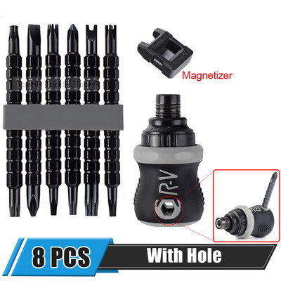 Racsnis csavarhúzó készlet precíziós csavarhúzó mágneses kereszthornyú teleszkópos kettős kisméretű króm-vanádium acél javítószerszámok