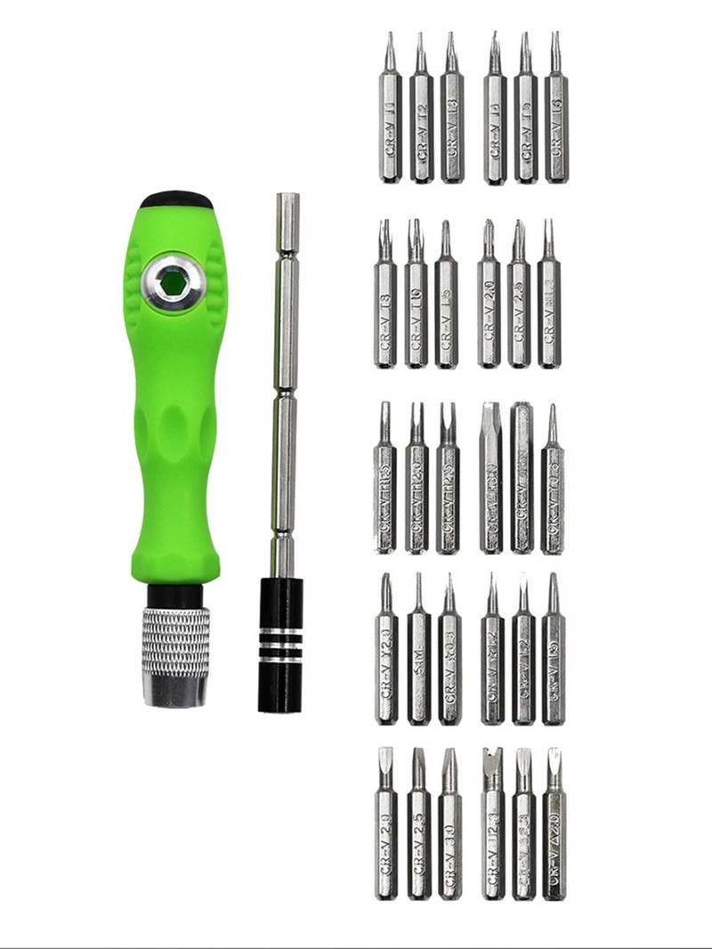 32 az 1-ben többfunkciós csavarhúzó készlet, professzionális mágneses bitek csavarhúzó mini szerszámtok iPhone mobil fényképezőgéphez, PC karóra