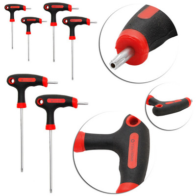 Нова T-образна ръкохватка Torx&Hex Allen Key Отвертка Инструмент за задвижване T10/T15/T20/T25/T30/T40 Drop Ship