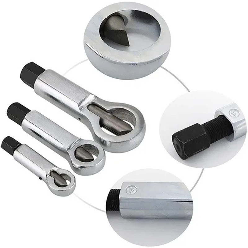 Roostes mutri eraldusvõti Kahjustatud kruvimutri jaguri eemaldaja mutrivõti Eemalda lõikeriist Terasmutrivõti kuuskant väljatõmbetööriistad