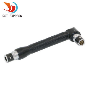 QSTEXPRESS L-образен мини гаечен ключ с двойна глава, подходящ за рутинни накрайници за отвертки, помощен инструмент