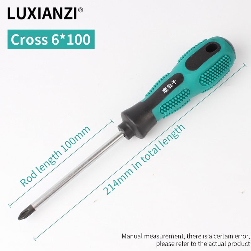 LUXIANZI 1 ΤΕΜ. Κατσαβίδι με σχισμή σε σχήμα σταυρού Μαγνητική μύτη πολλαπλών λειτουργιών Επισκευή Βιδωτή λαβή με μόνωση εργαλείων στο σπίτι