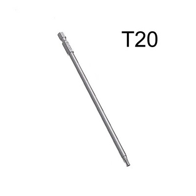 1 db 150 mm-es hosszú-T40 mágneses Torx csavarhúzó bitkészlet elektromos csavarhúzófej, T8, T9, T10, T15, T20, T25, T27, T30, T35, T40