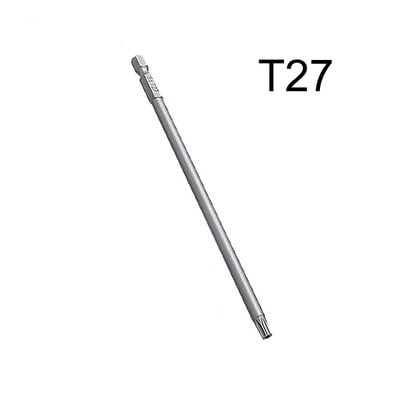 1 db 150 mm-es hosszú-T40 mágneses Torx csavarhúzó bitkészlet elektromos csavarhúzófej, T8, T9, T10, T15, T20, T25, T27, T30, T35, T40
