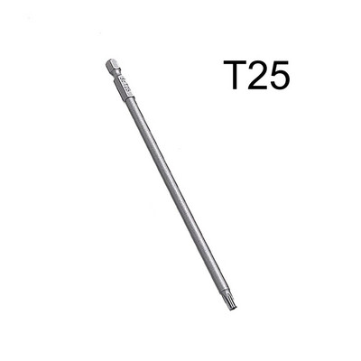 1 db 150 mm-es hosszú-T40 mágneses Torx csavarhúzó bitkészlet elektromos csavarhúzófej, T8, T9, T10, T15, T20, T25, T27, T30, T35, T40