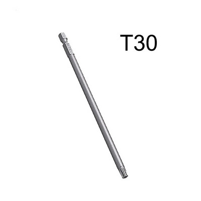 1 db 150 mm-es hosszú-T40 mágneses Torx csavarhúzó bitkészlet elektromos csavarhúzófej, T8, T9, T10, T15, T20, T25, T27, T30, T35, T40