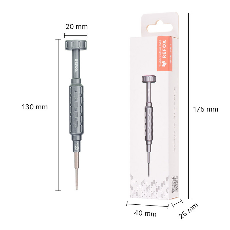 REFOX RS1 Komplet odvijača visoke tvrdoće Konveksni križni Torx T2 Y0.6 Pentalobe Phillips za telefon, sat, tablet, alat za popravak otvaranja
