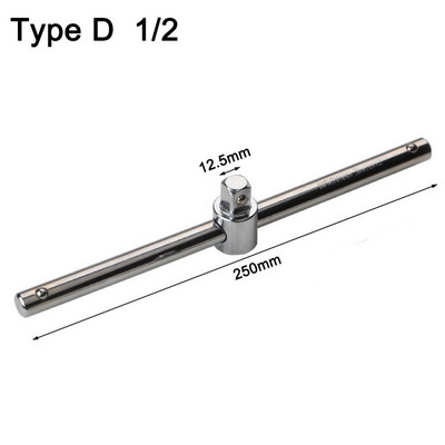 1/4 3/8 1/2 pogonski nasadni ključ Produžetak klizna T šipka Alati za popravak automobila Rukavac klizna šipka Primjena sile Šipka Ključ za cijevi