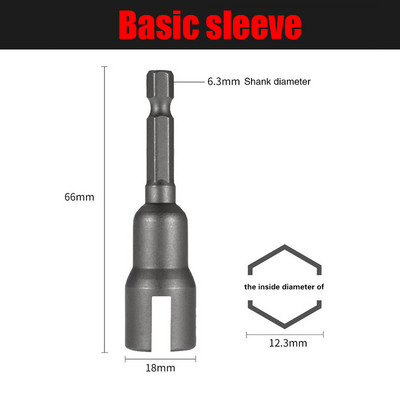 Гаечен ключ с вътрешен болт тип пеперуда 6,35 mm шестостенна опашка Адаптерна гайка за вложка за електроинструмент Електрическа отвертка с прорези