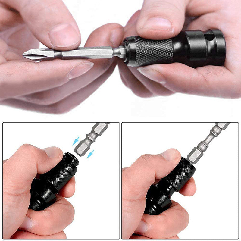Adaptor universal pentru cheie adaptivă Adaptor pentru cheie dinamometrică cu clichet 1/2 inch pătrat la 1/4 inch Convertor de priză hexagonală cu clichet
