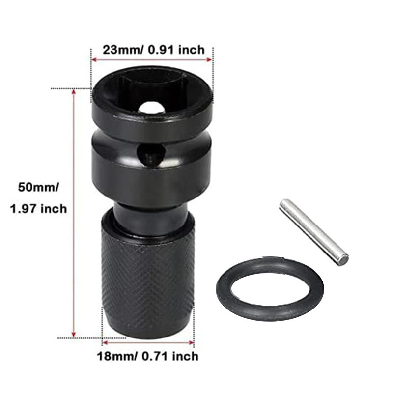 Adaptor universal pentru cheie adaptivă Adaptor pentru cheie dinamometrică cu clichet 1/2 inch pătrat la 1/4 inch Convertor de priză hexagonală cu clichet