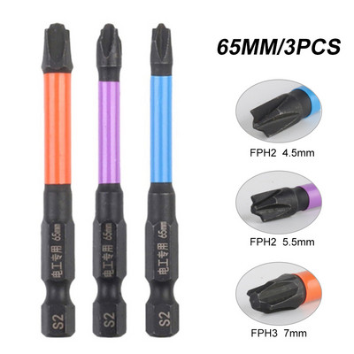 3 buc șurubelniță în cruce cu magnetism special, din oțel aliat, șurubelniță cu cap de loturi FPH1 FPH2 FPH3 unealtă electrică