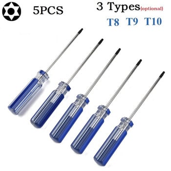 5 τεμ. T8 T9 T10 Precision Screwdriver Bits Security Proof Magnetic Torx Screwdriver for Xbox 360 Repair Tools