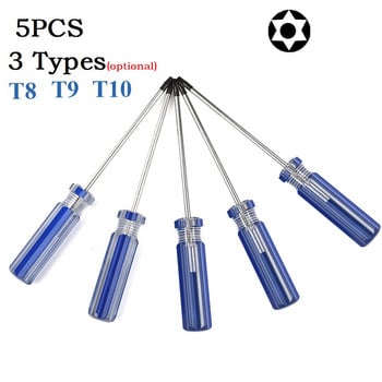 5 τεμ. T8 T9 T10 Precision Screwdriver Bits Security Proof Magnetic Torx Screwdriver for Xbox 360 Repair Tools