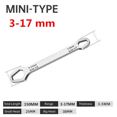 3–17 mm 8–22 mm universalus „Torx“ veržliaraktis, 3,5 mm storio, savaime užsiveržiantis reguliuojamas veržliarakčio lenta, dvigalvis „Torx“ veržliaraktis, rankiniai įrankiai