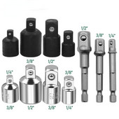 1/4" 3/8" 1/2" reketinio veržliarakčio pavaros lizdo adapterio keitiklis, oro smūgio sumažinimo meistro lizdo veržliarakčio adapterio rankinių įrankių rinkinys