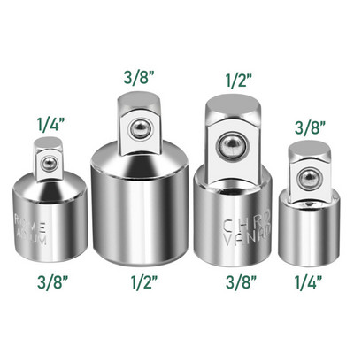 1/4" 3/8" 1/2" reketinio veržliarakčio pavaros lizdo adapterio keitiklis, oro smūgio sumažinimo meistro lizdo veržliarakčio adapterio rankinių įrankių rinkinys