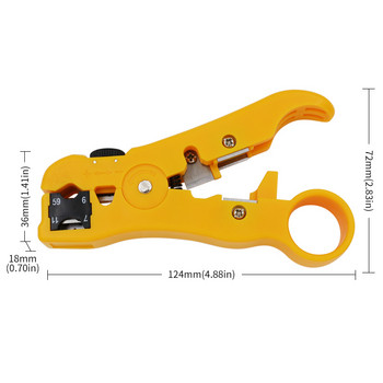 Автоматични клещи за оголване Универсален инструмент за оголване на коаксиален кабел Инструменти за кримпване с шестостенен ключ
