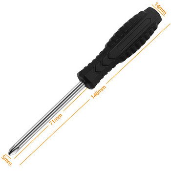JINRUI черна дръжка обикновена отвертка с кръстосани прорези 5 мм отвертка мебели играчка инструмент за разглобяване на домакински уреди поддръжка