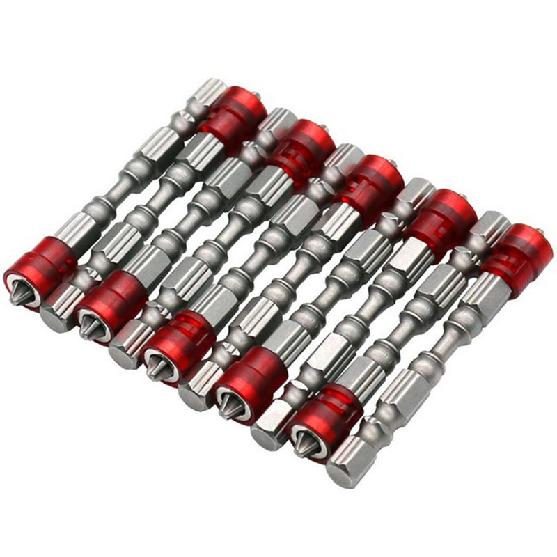 10 τμχ Μαγνητική μύτη κατσαβιδιού Γυψοσανίδας μύτη κατσαβιδιού Ph2 Phillips μύτες κατσαβιδιού 1/4" Εξαγωνικό στέλεχος για ηλεκτρικό εργαλείο