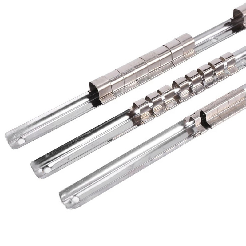 Rozsdamentes acél foglalattartó állványtartó 1/4 3/8 1/2 hüvelykes 16 kapcsos sínes szerszámrendező Tárolás otthoni ipari garázshoz