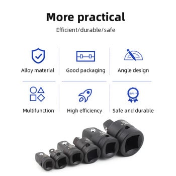 Mini Socket Wrench Socket Converter Adapter Hand Tool Set 1/4 1/2 3/8 3/4 Sleeve Adapter Wrench for Pneumatic Impact Wrench