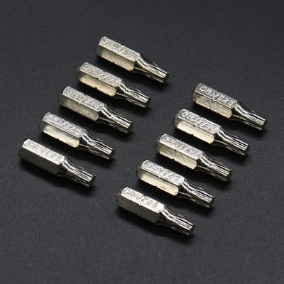 10 buc 1/4" 25mm Șurubelnițe Torx T25 Set de biți Instrumente de reparare Kit de galvanizare Kit de burghiu cu tijă hexagonală Unelte de mână electrice de uz casnic