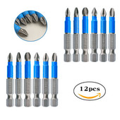 6//712db Mágneses csúszásmentes csavarhúzó bitkészlet Phillips Cross Drill Bit Kéziszerszámok Hatlapfejű csavarhúzóPH1/PH2/PH3/PZ1/PZ2/PZ3