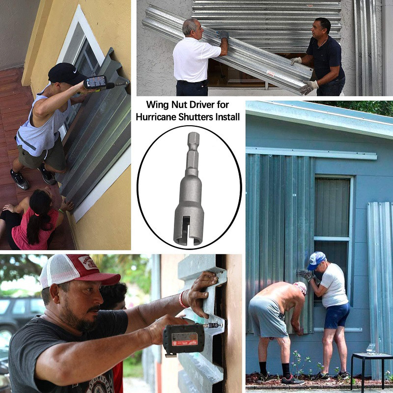 65 mm kuuskantvarre pistikupesa adapteri mutter elektritööriista piludega liblikpoldi pesa mutrivõti elektriline kruvikeeraja varruka lahtivõtmisvõti