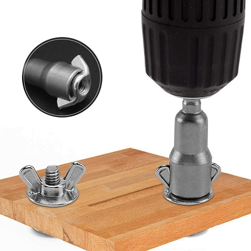 65 mm kuuskantvarre pistikupesa adapteri mutter elektritööriista piludega liblikpoldi pesa mutrivõti elektriline kruvikeeraja varruka lahtivõtmisvõti