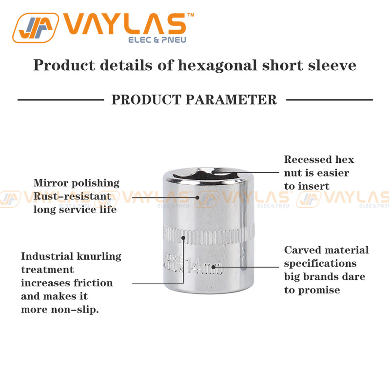 Κλειδί 1/4 ιντσών με κλειδί υποδοχής 4-14 mm Κλειδί Εξαγωνικής κεφαλής επιχρωμιωμένο με πλαστική σχάρα