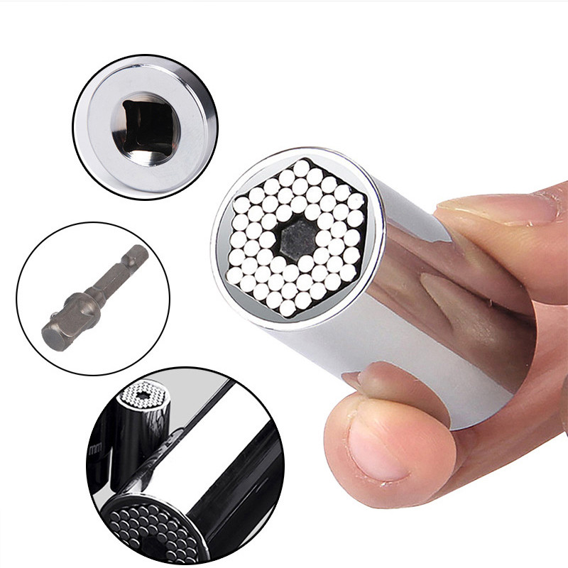 Univerzális nyomatékkulcs-fejkészlet foglalat hüvely 7-19 mm-es elektromos fúró racsnis persely Kulcs Magic Key Kéziszerszámok Barkácsszerszámok