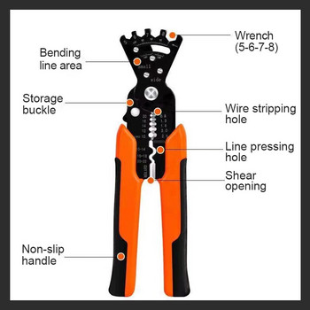 1PCS Клещи за оголване Мултифункционален електротехник Нож за оголване на кабели Клещи за кабели Клещи Ръчни инструменти
