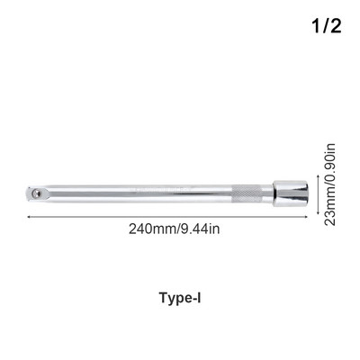 1/4 3/8 1/2 CRV Socket Ratchet Wrench Bar Extension Bar 50/75/100/125/150/250mm Αξεσουάρ μπιέλας χιτώνιο τιμονιού