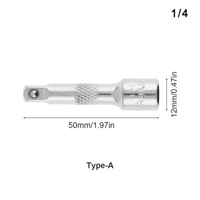 1/4 3/8 1/2 CRV Socket Ratchet Wrench Bar Extension Bar 50/75/100/125/150/250mm Αξεσουάρ μπιέλας χιτώνιο τιμονιού