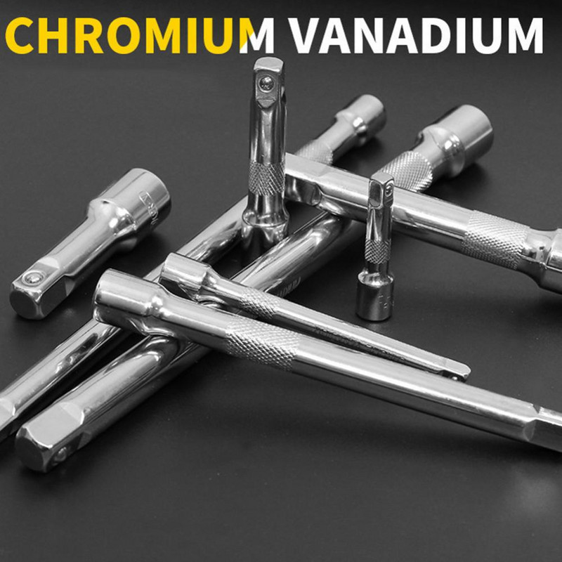 1/4 3/8 1/2 CRV Socket Ratchet Wrench Bar Extension Bar 50/75/100/125/150/250mm Αξεσουάρ μπιέλας χιτώνιο τιμονιού