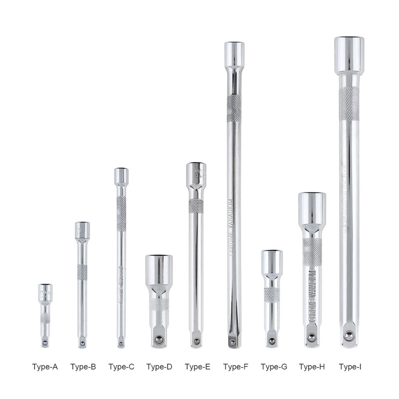 1/4 3/8 1/2 CRV Socket Ratchet Wrench Bar Extension Bar 50/75/100/125/150/250mm Αξεσουάρ μπιέλας χιτώνιο τιμονιού