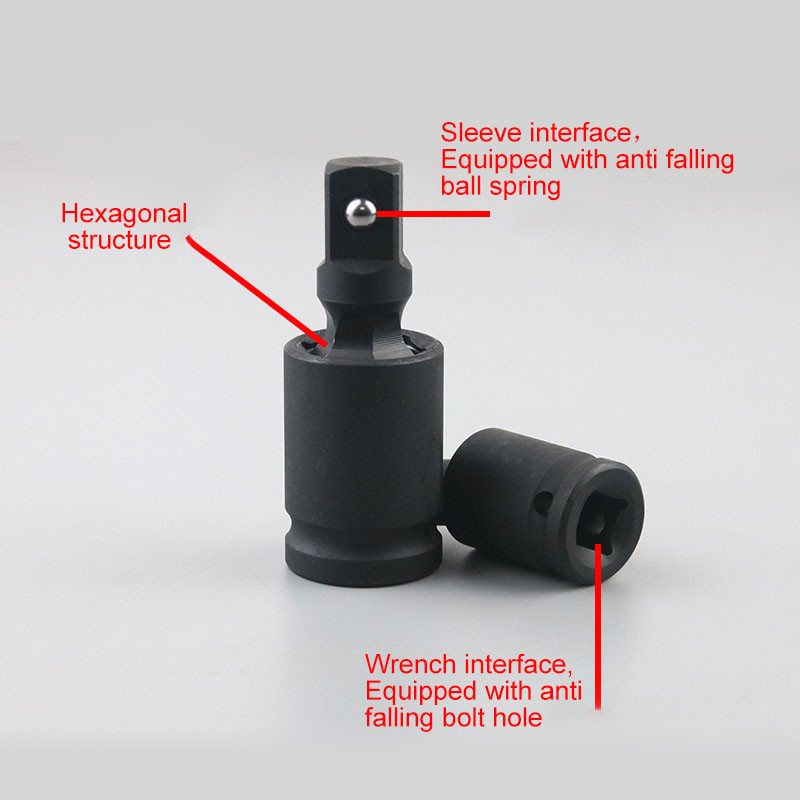 Universāls 360 grādu grozāms šarnīrsavienojuma gaisa trieciena šūpošanās ligzdas adaptera rokas instruments 1/2 3/8 1/4 collu trieciena draivera pārveidotājs