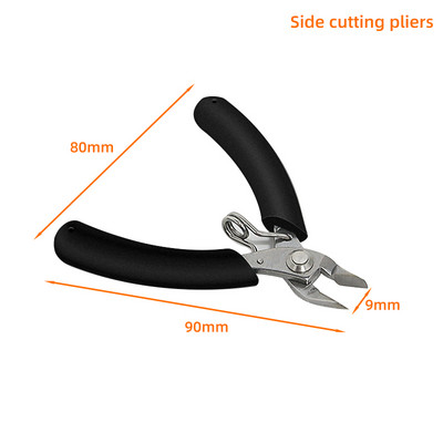 Clești diagonale YTH, tăiat moale, mini tăietori electronici de sârmă, mâner izolat din cauciuc, bijuterii DIY, instrumente de bricolaj pentru uz casnic