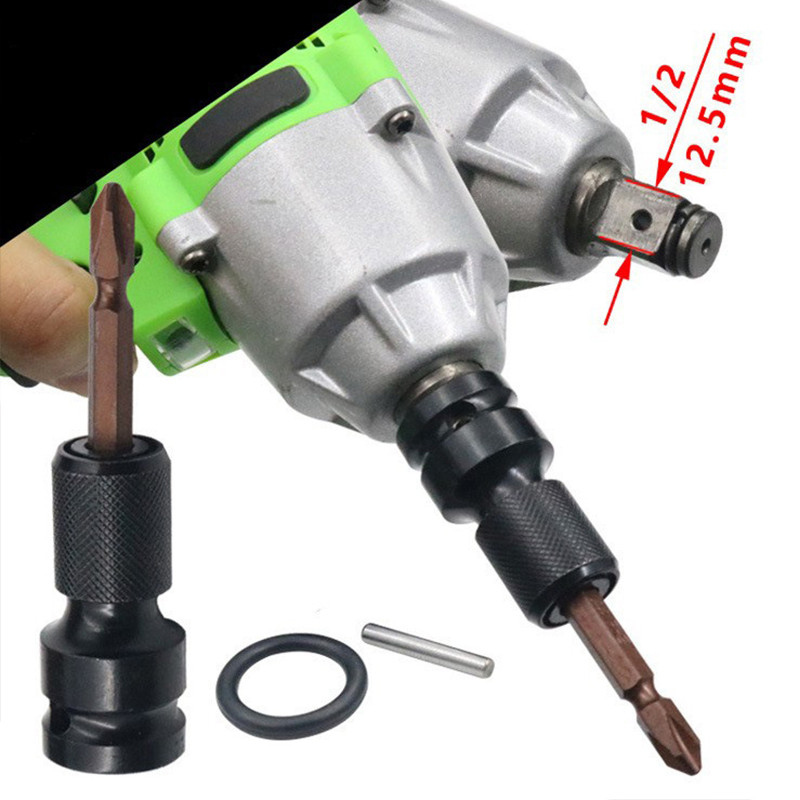 1/2 hüvelykes négyzettől 1/4 hüvelykig hatlapú racsnis foglalat ütvecsavarkulcs foglalat készlet adapter villáskulcs meghajtó átalakító gyorskioldó szerszám