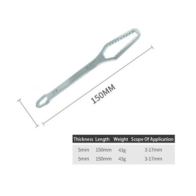 Univerzális Torx csavarkulcs 8-22 mm, önfeszítő, állítható racsnis csavarkulcs Nyomatéktábla, kétfejű, többcélú kulcsos kéziszerszámok