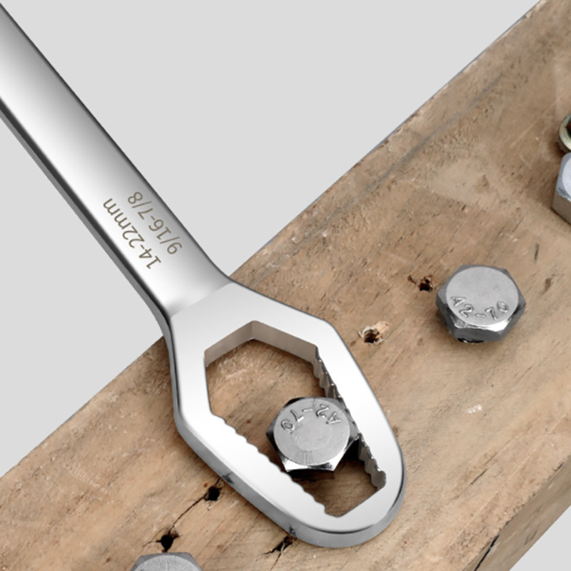 Univerzális Torx csavarkulcs 8-22 mm, önfeszítő, állítható racsnis csavarkulcs Nyomatéktábla, kétfejű, többcélú kulcsos kéziszerszámok