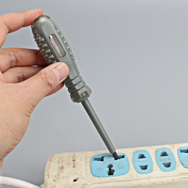 4 mm-es professzionális elektromos teszter toll csavarhúzó teljesítmény érzékelő szonda Ipari feszültség teszttoll 200-500 V kereszt/vonal