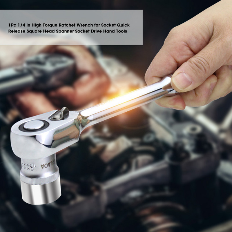 1tk 1/4-tolline suure pöördemomendiga põrkvõtme pesa kiirvabastusega nelinurkne mutrivõti Kahesuunaline põrk-mutrivõti automaatne remonditööriist