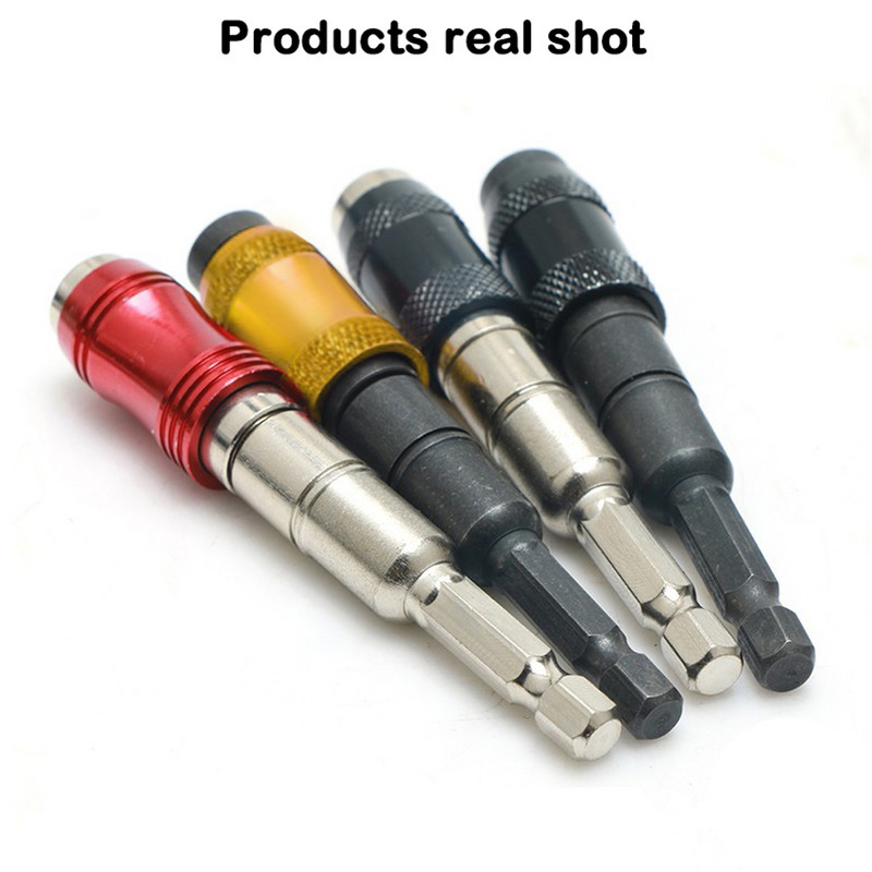 1/4 "šešiakampio magnetinio žiedo atsuktuvo antgaliai gręžimo rankiniai įrankiai gręžimo antgalio ilgintuvo strypas, greito keitimo laikiklis, pavaros kreiptuvas Sraigtinis gręžimo antgalis