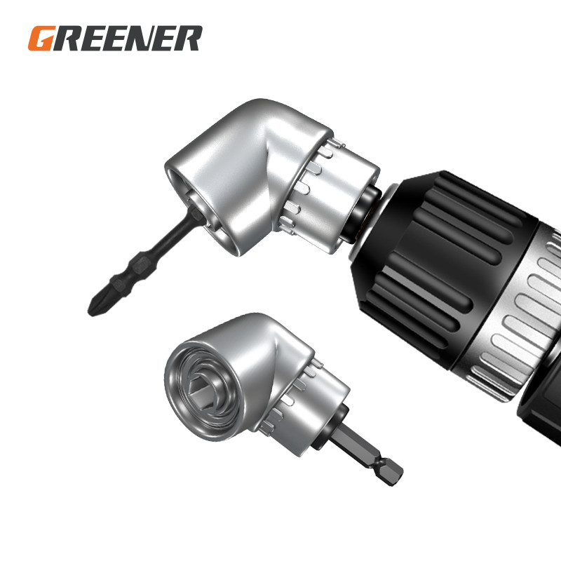 Állítható 105 fokos derékszögű csavarhúzó készlet tartó Eszterga fúvókák Kéziszerszámok 1/4-es mágneses fúróaljzatú elektromos fúró