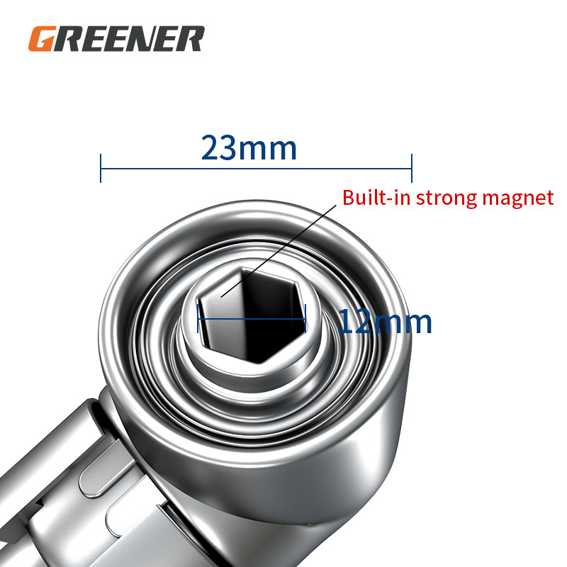Állítható 105 fokos derékszögű csavarhúzó készlet tartó Eszterga fúvókák Kéziszerszámok 1/4-es mágneses fúróaljzatú elektromos fúró